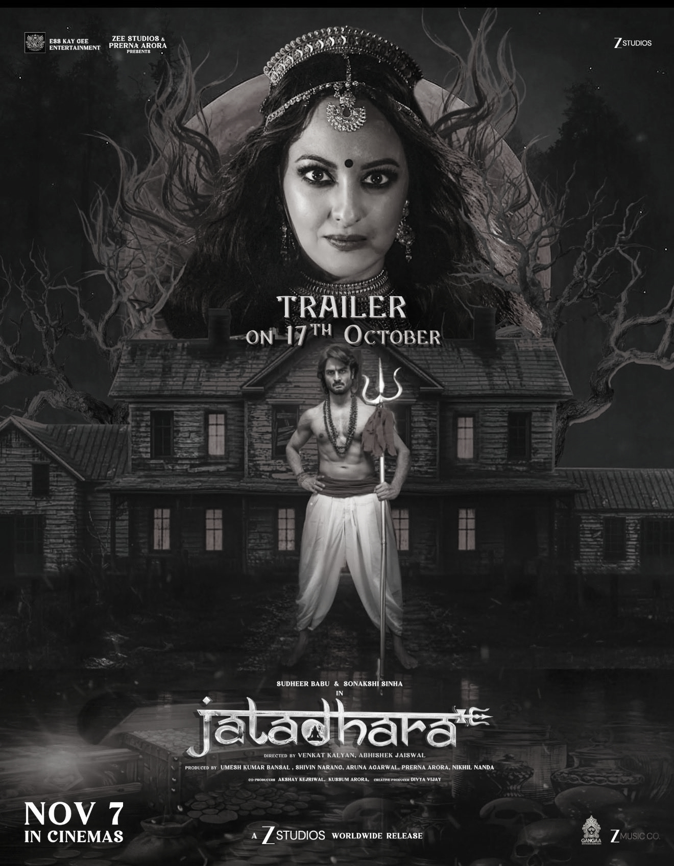 “Jatadhara” Motion poster unveiled featuring Sudheer Babu, Sonakshi Sinha
