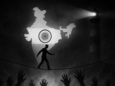 చీకటి వెలుగుల మధ్య భారతదేశం
