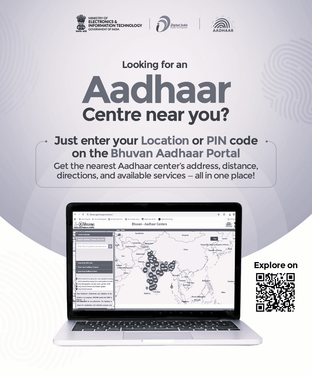 Locate Your Aadhaar Center Easily with Bhuvan Portal Innovation