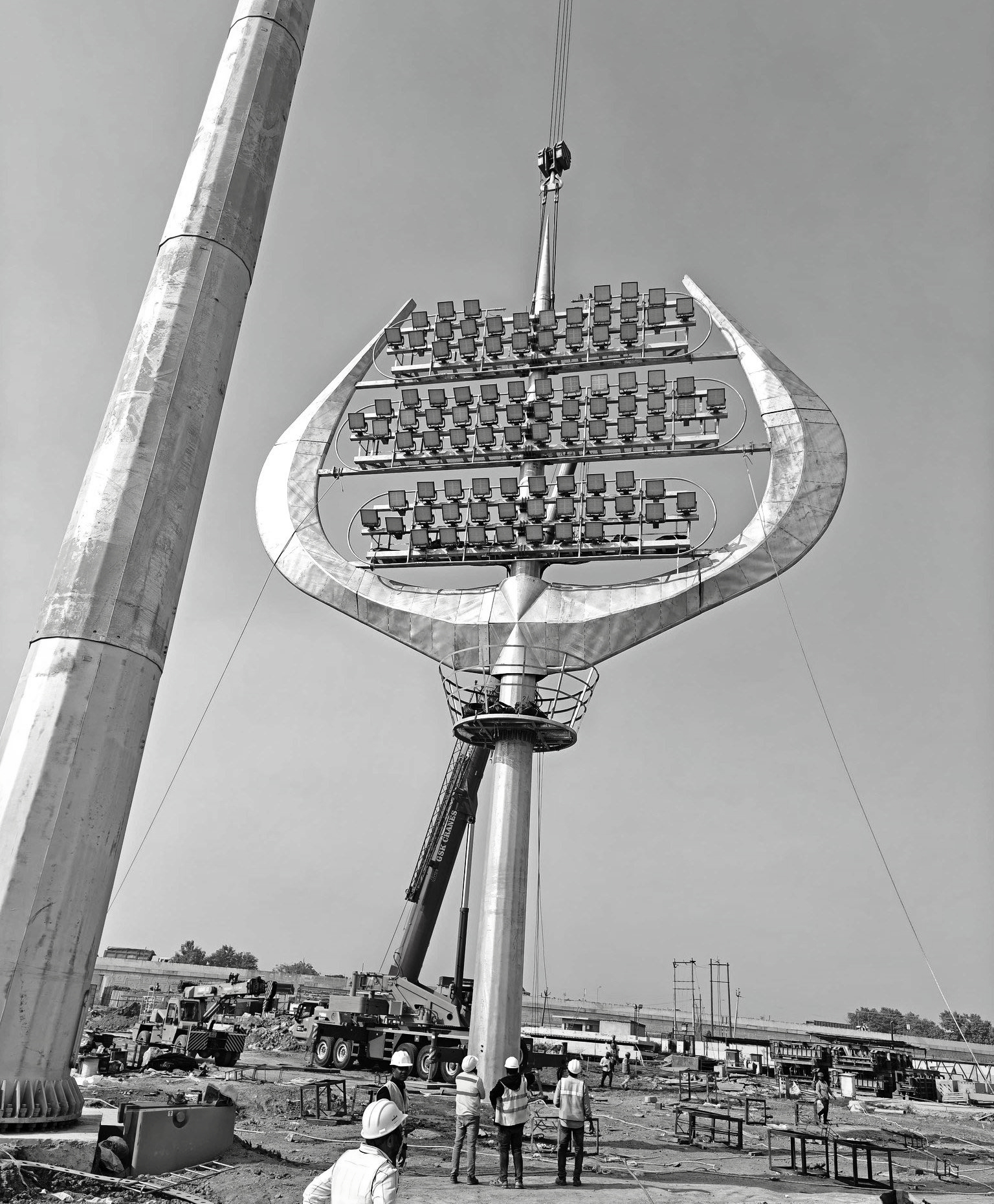 Varanasi stadium’s trishul floodlights spark buzz, Echo Rajamouli’s Varanasi hype