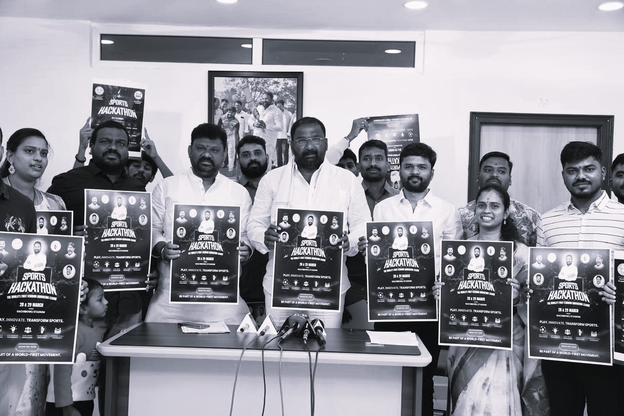 Minister Vakiti Srihari Unveils Sports Hackathon Poster