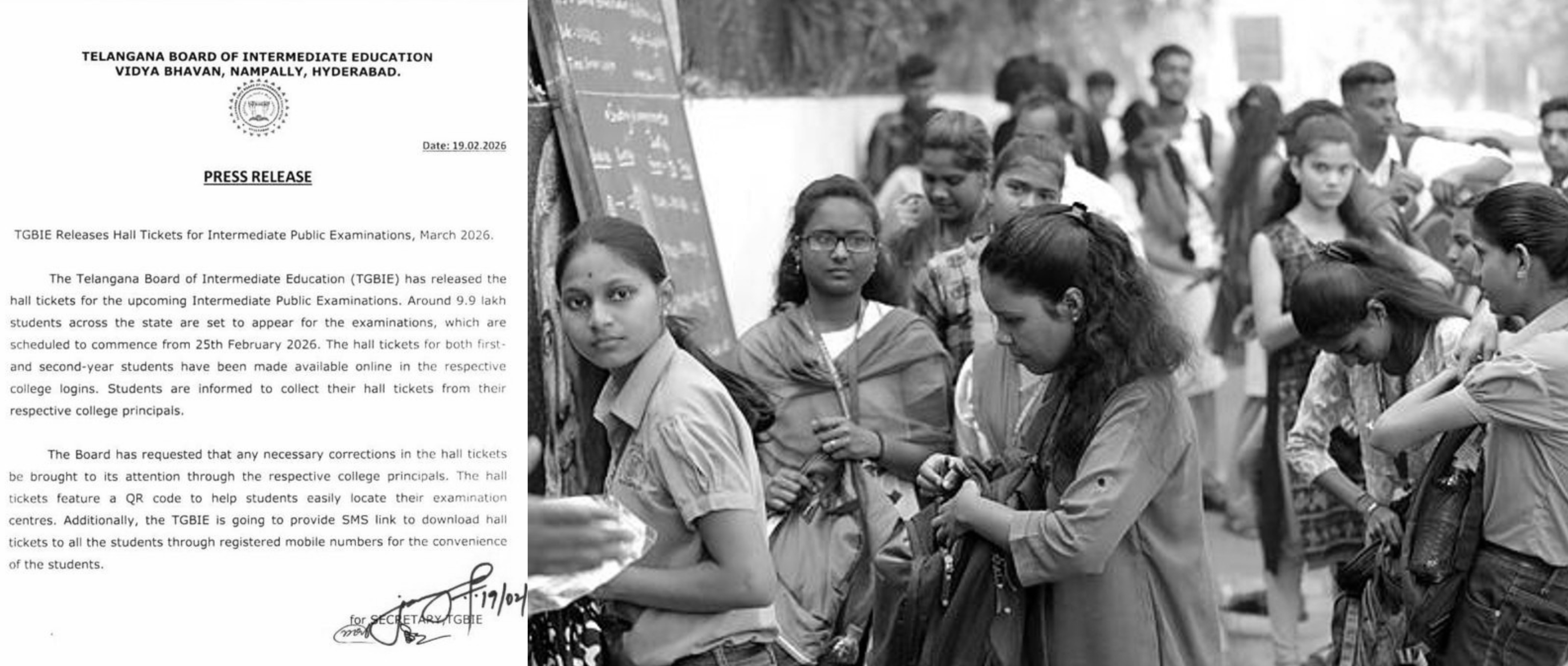 Nearly 9.9 Lakh Students Set for Telangana Inter Exams Starting Feb 25