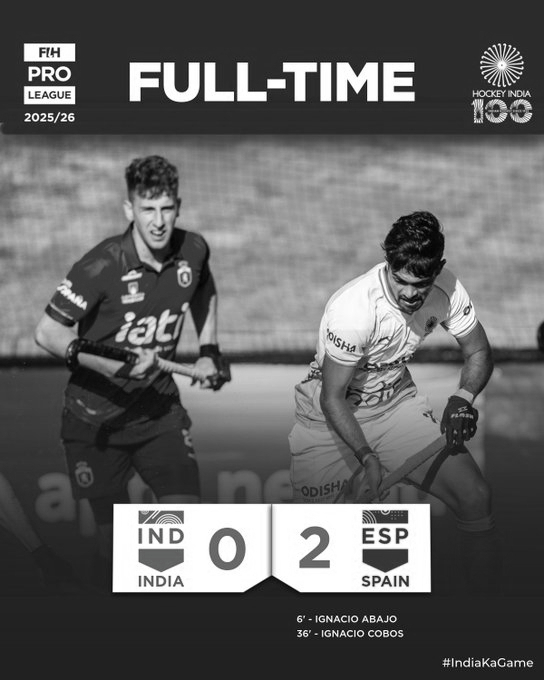 India hockey team falls 0-2 to Spain in Pro League opener