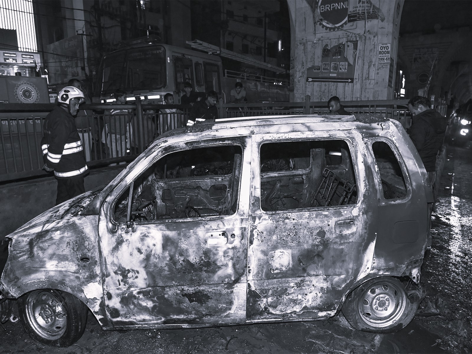 Major Mishap Averted as Moving Car Catches Fire Near Alamuru