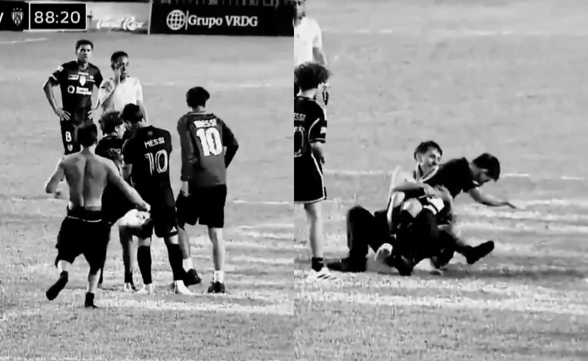 Fan runs onto pitch, Messi knocked down in Puerto Rico friendly