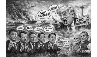 Middle East war day 17: Trump needed a squad at Hormuz - none showed up