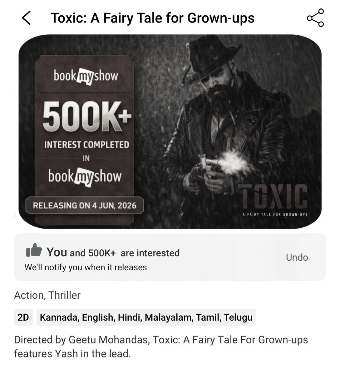 Yash’s action drama builds momentum ahead of June release