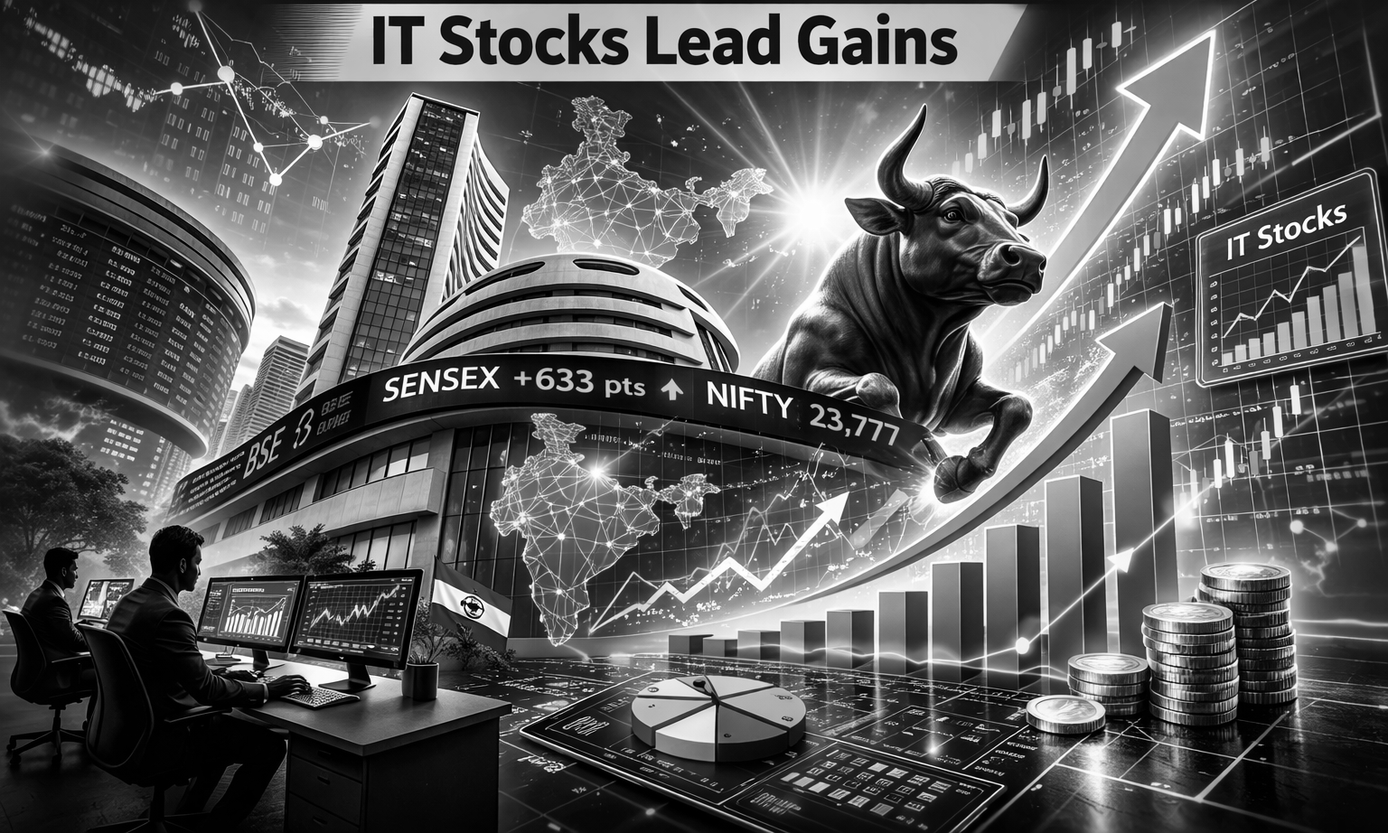 Indian Stock Markets Extend 3-Day Rally, IT Stocks Lead Gains