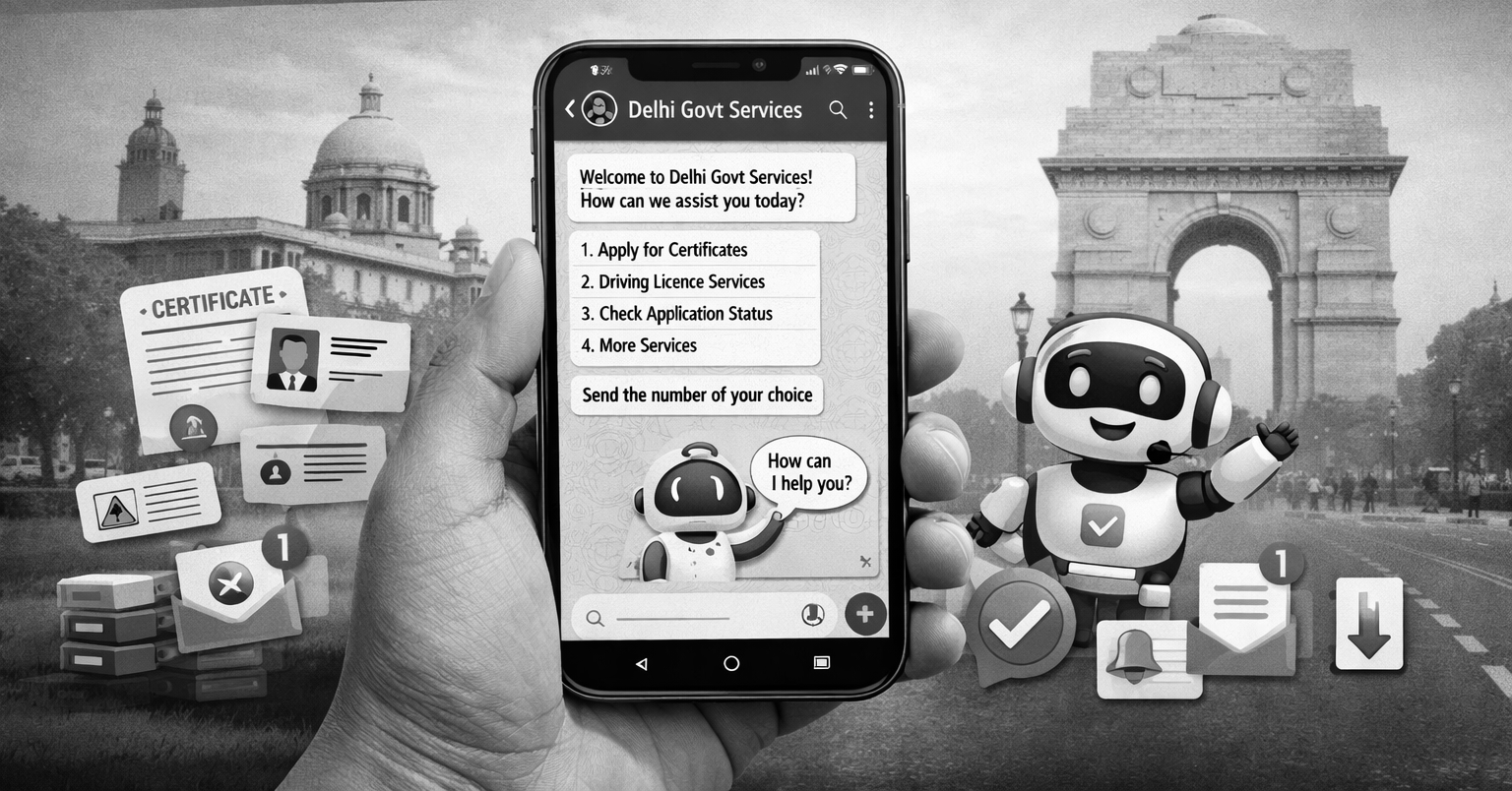Delhi Rolls Out WhatsApp Governance, 65 Services to Go Live