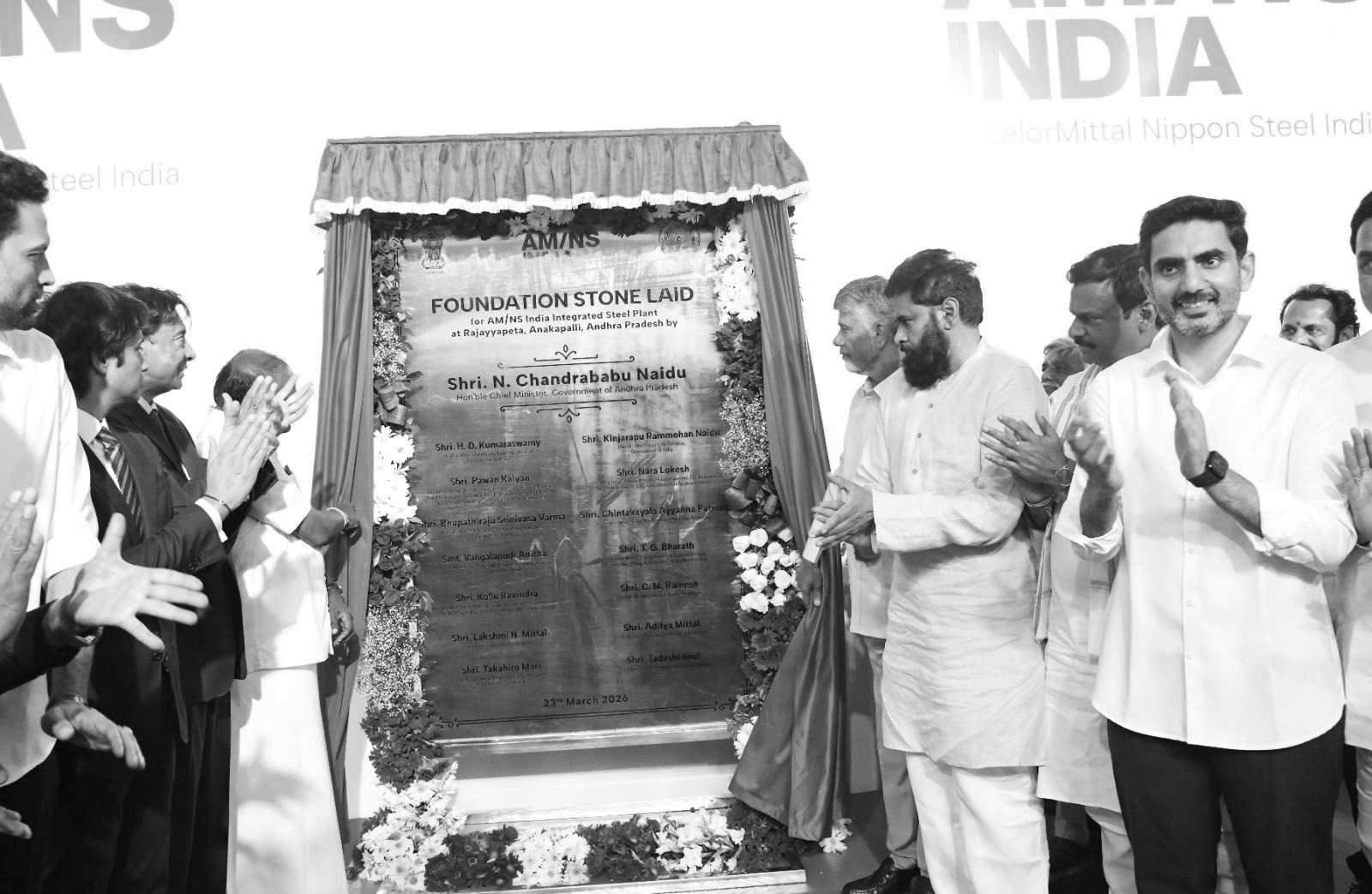 CM Chandrababu Naidu Lays Foundation for ₹1.36 Lakh Cr Steel Plant