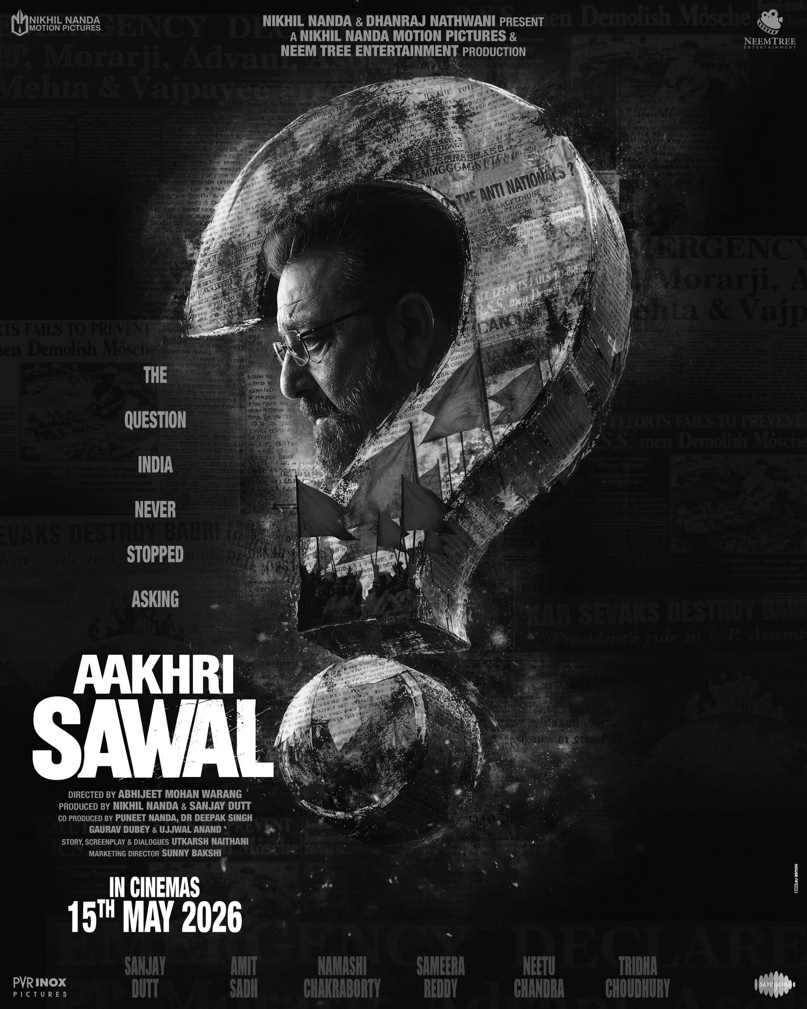 Sanjay Dutt headlines ‘Aakhri Sawal’, Film sets May 2026 release