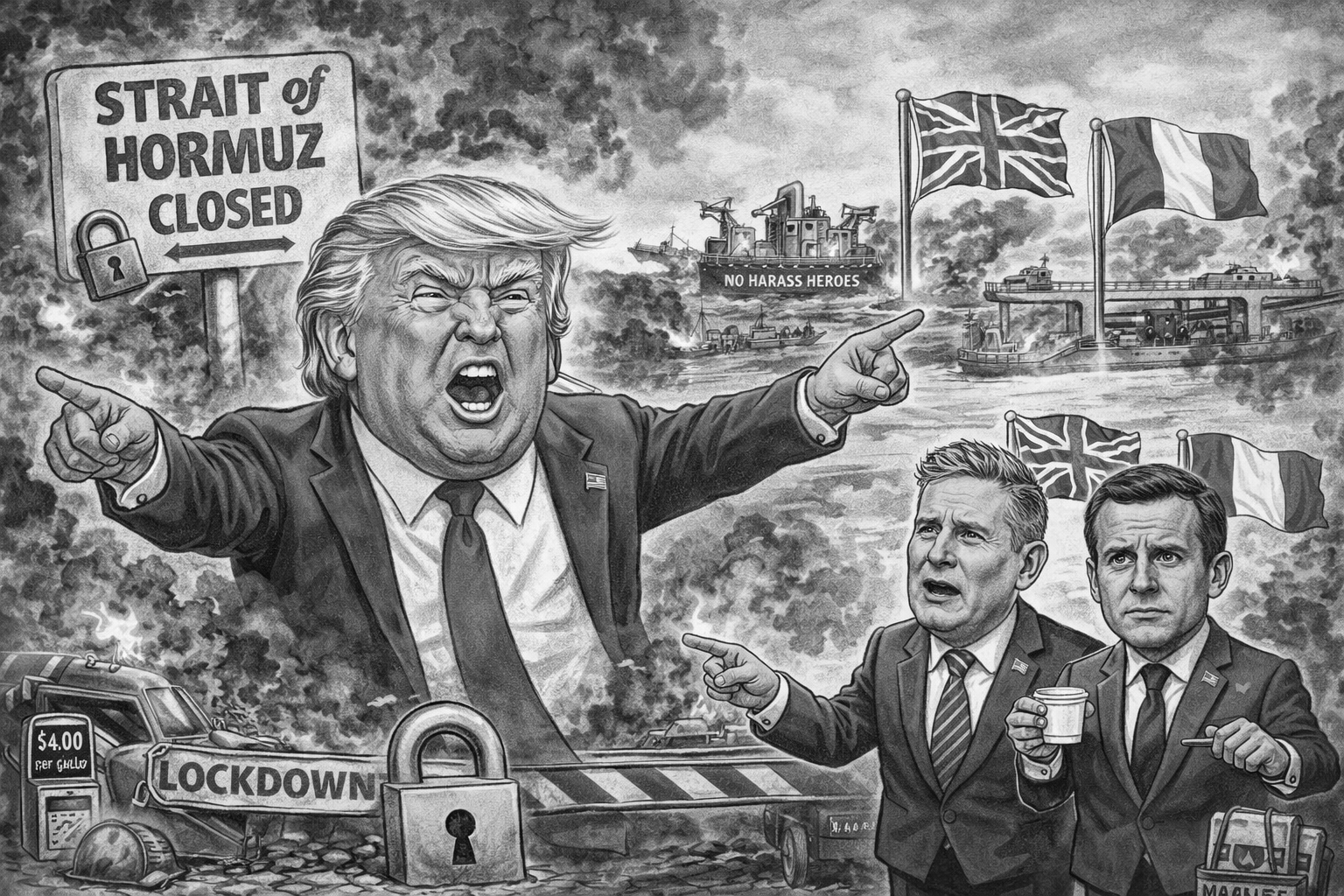 Middle East war, day 32: Trump's war closed the strait, now he's furious it's closed and blaming his allies