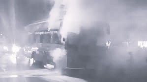 Private Bus Catches Fire Near Vijayawada: Quick Action Prevents Tragedy