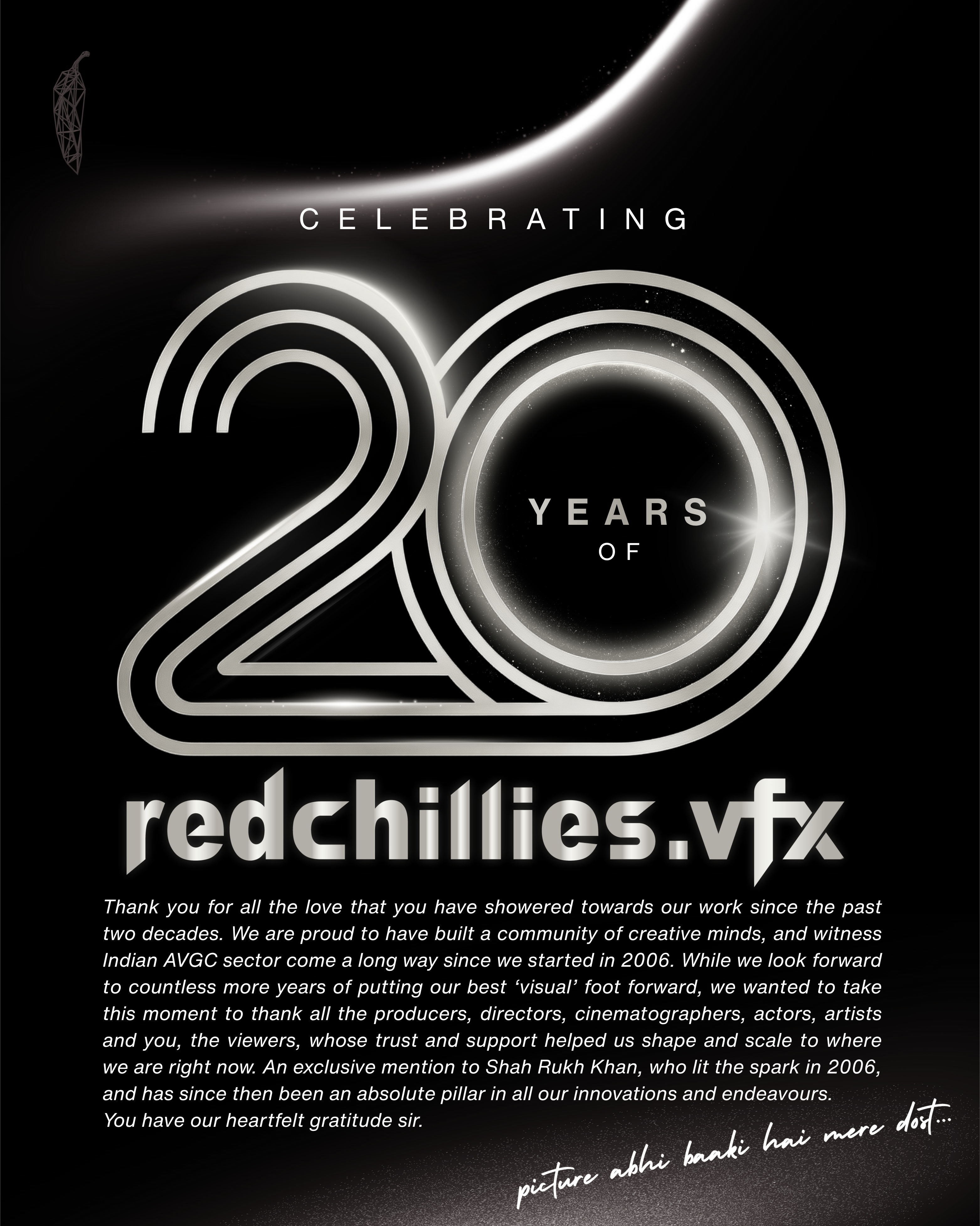 Red chillies VFX marks 20 years of transforming Indian cinema