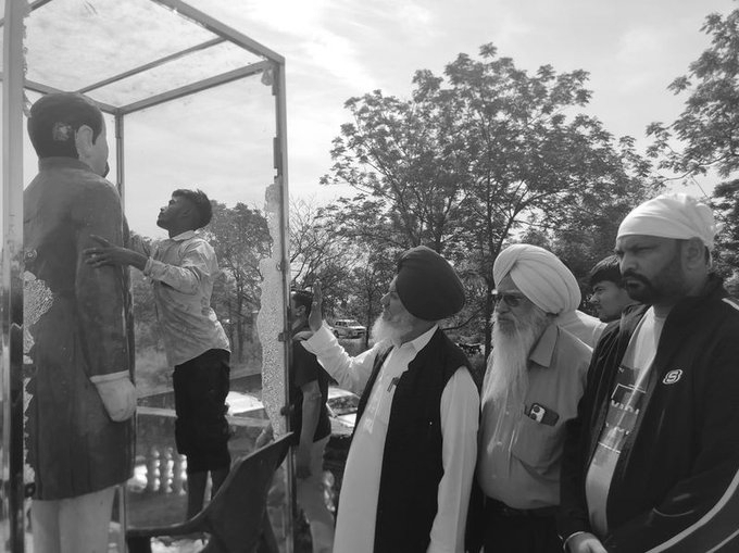 Ambedkar statue vandalised again in Hoshiarpur, banned Khalistani outfit claims responsibility