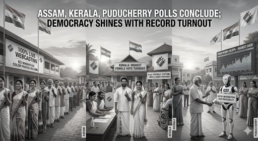 Polling wraps in Assam, Kerala, Puducherry! People’s power, turnout’s hits the tower