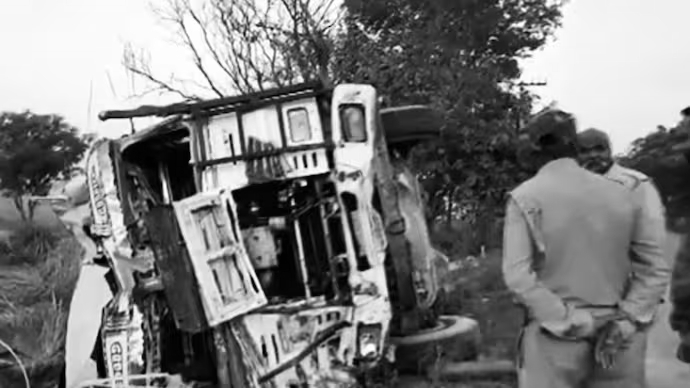 Six killed as wedding bus collides with truck in UP’s Hapur