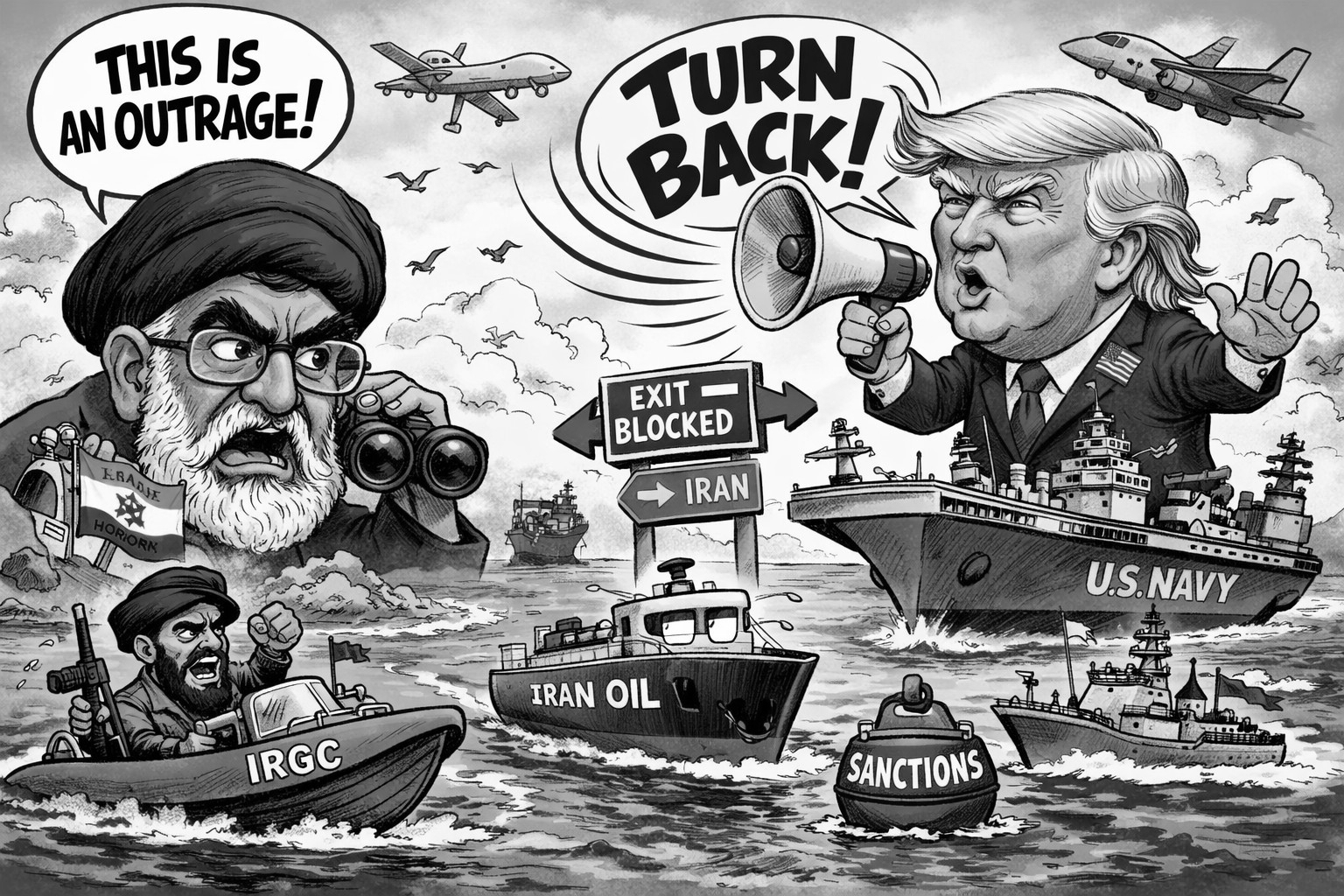 Invisible Blockade: US Forces Turn Back Sanctioned Tankers Near Iranian Waters