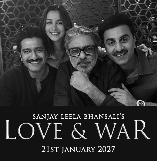 Bhansali’s ‘Love & War’ locks Republic Day 2027 release after delays