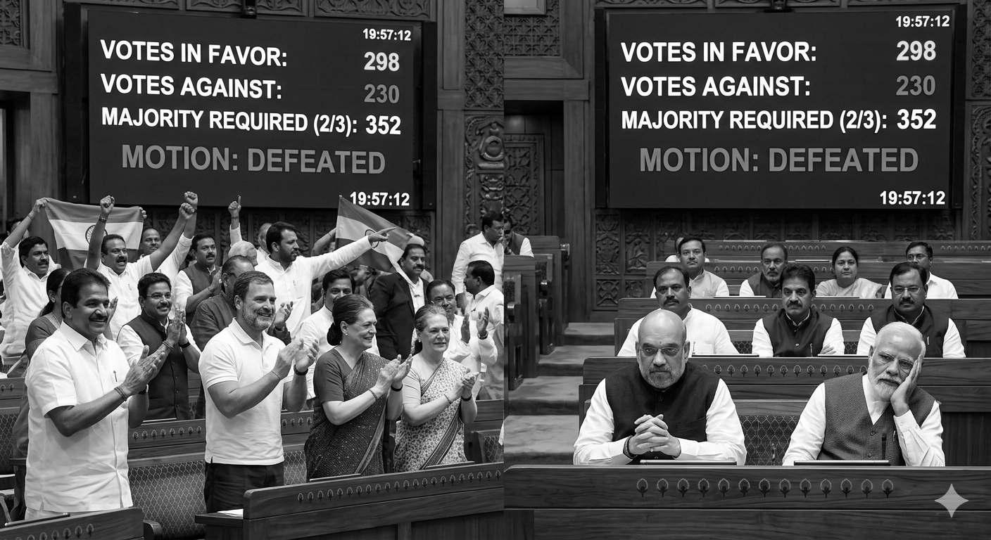The googly that didn't turn: Modi government suffers its first constitutional defeat in 12 years, delimitation bill dropped
