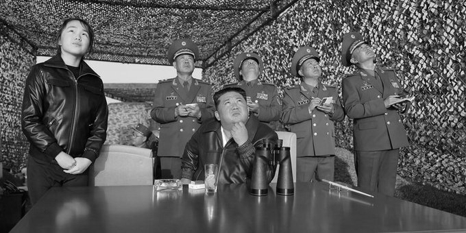 North Korea conducts cluster missile test, daughter appears at launch site