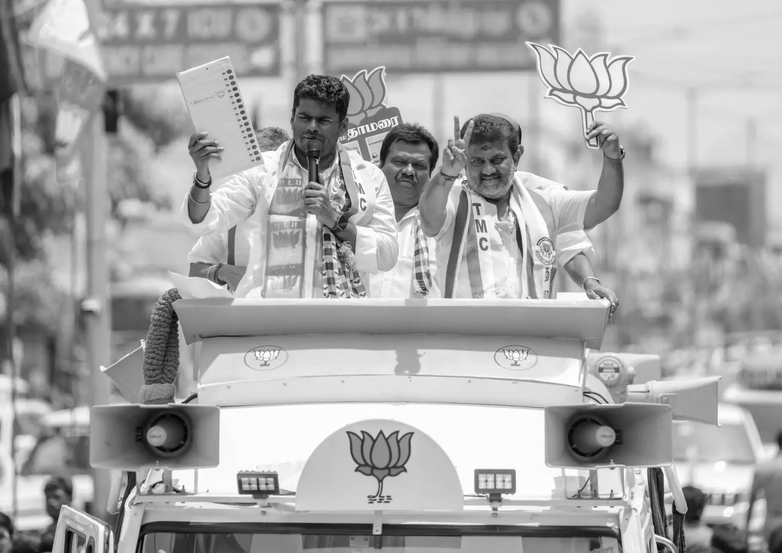 Annamalai campaigns in Mylapore, attacks DMK over civic issues ahead of April 23 polls