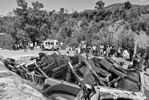 21 killed as bus plunges down hill in Jammu and Kashmir’s Udhampur