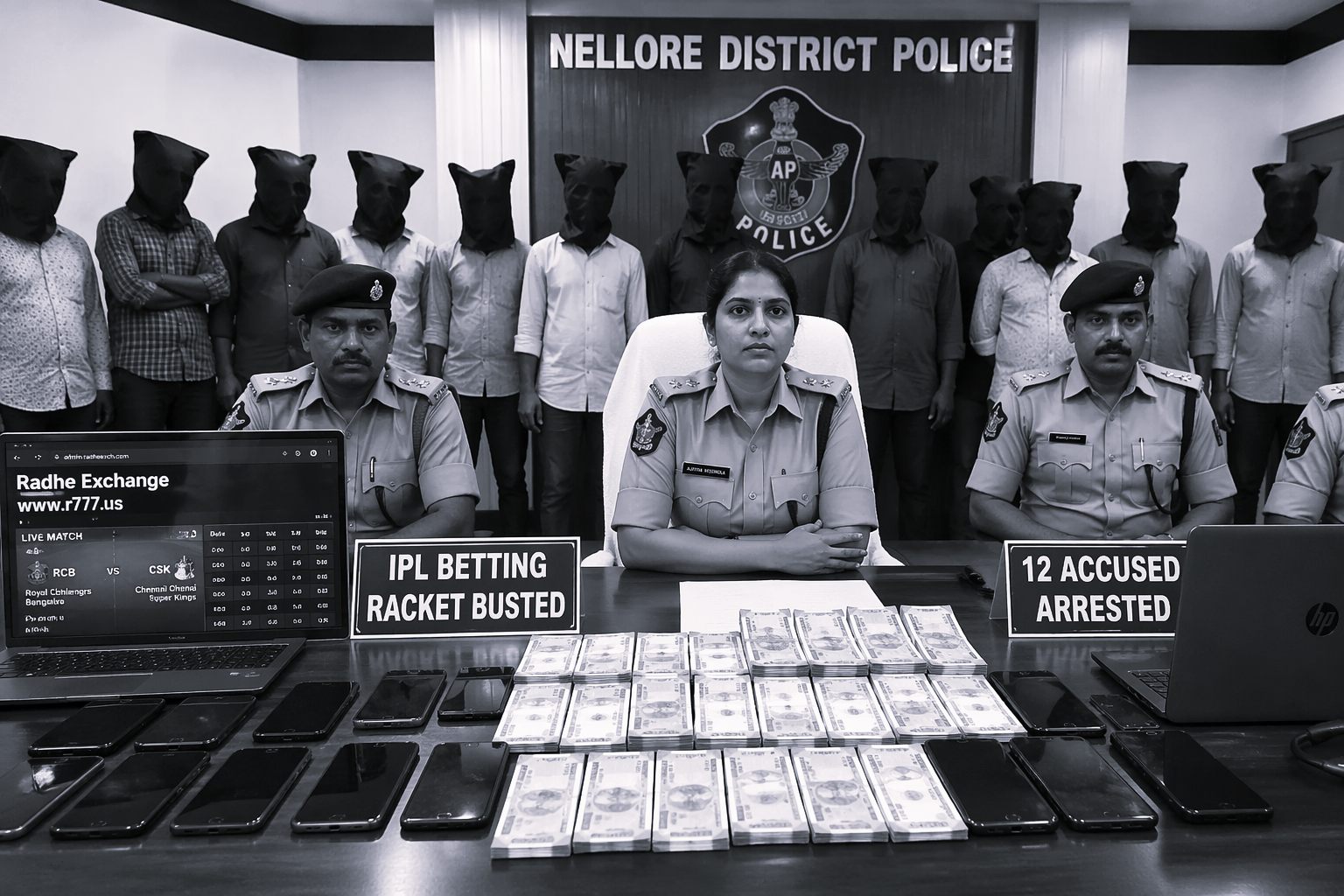 IPL Betting Racket Busted in Nellore, 12 Arrested