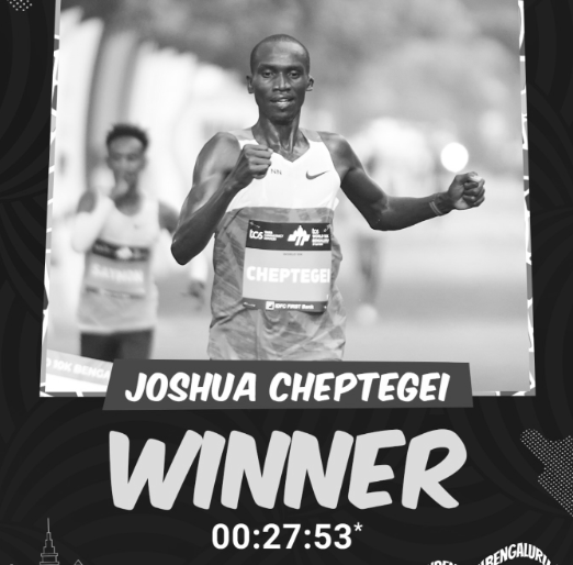 Ugandan Olympic Medalist Cheptegei Blazes to Victory at TCS World 10K Bengaluru