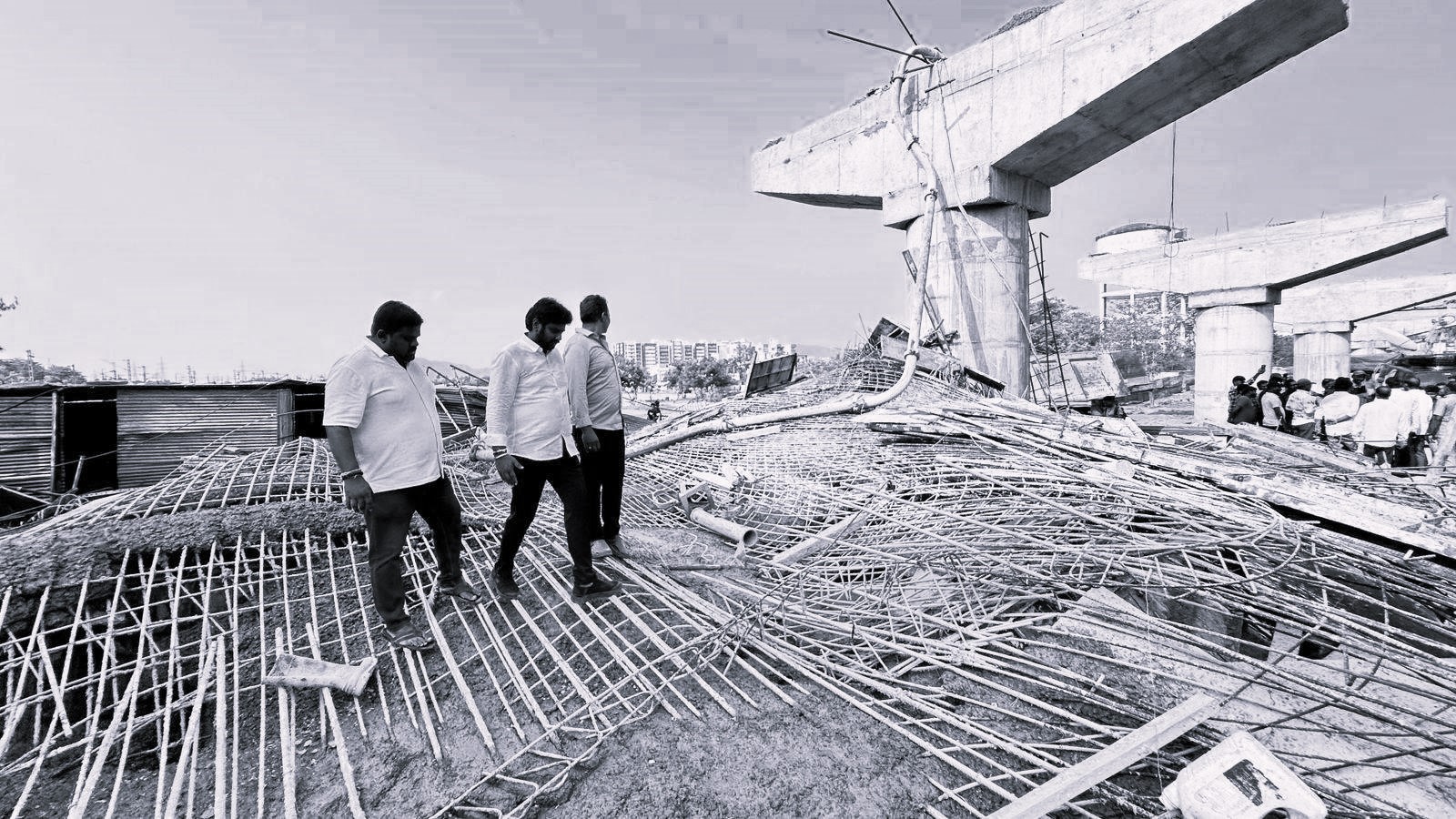 Seven Injured in Gajuwaka Bridge Collapse During Construction Work