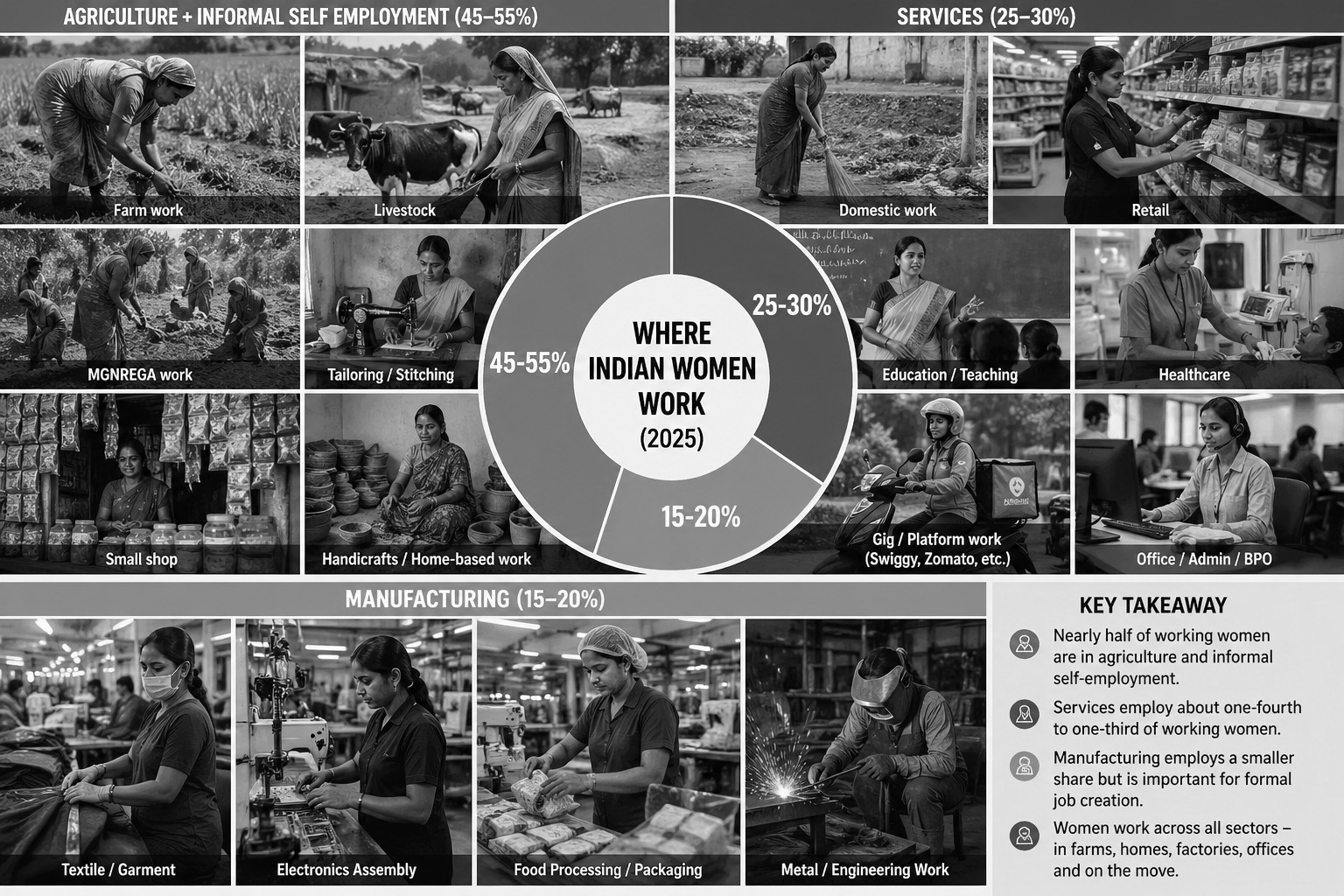 More Women Joining Workforce, 39% of Indian Women Now Work, But Median Earnings Remain a Modest ₹15,000 a Month