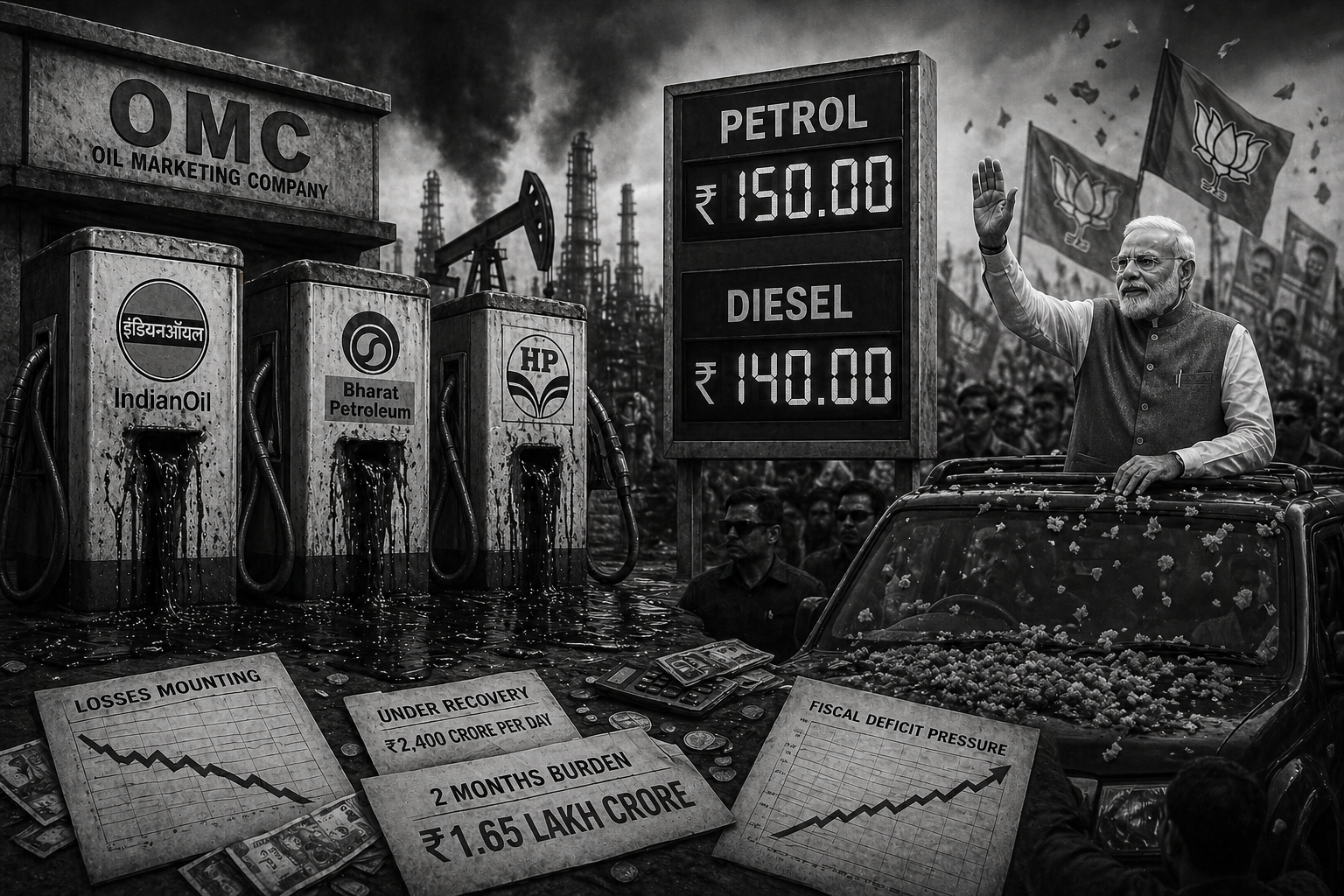 Crude Oil Tops $120 as US, Iran Prepare for Prolonged Blockade, India’s Fuel Price Bomb May Be Delayed Till Poll Results