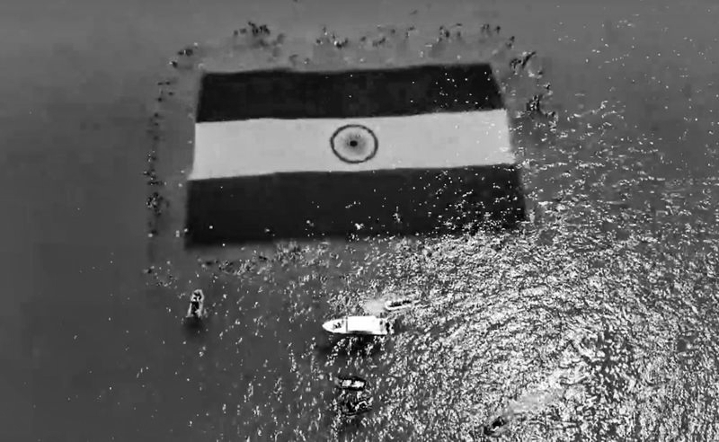 Beneath the Waves, A Nation Rises: Andaman Scripts History with Giant Underwater Tricolour