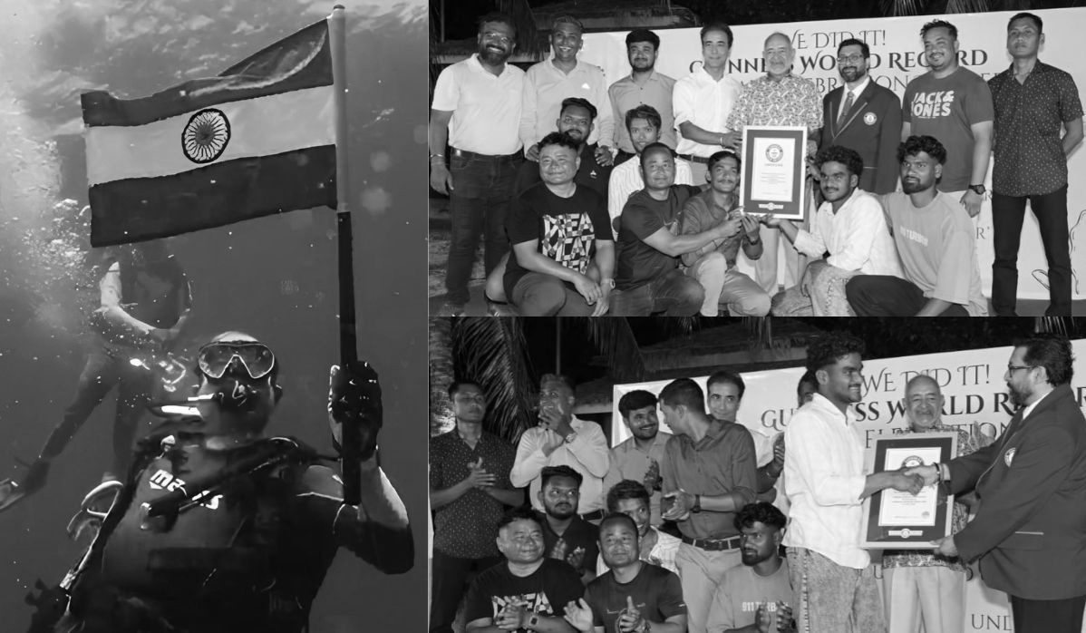 Diving into History: Andaman Creates Record-Breaking Underwater Human Stack