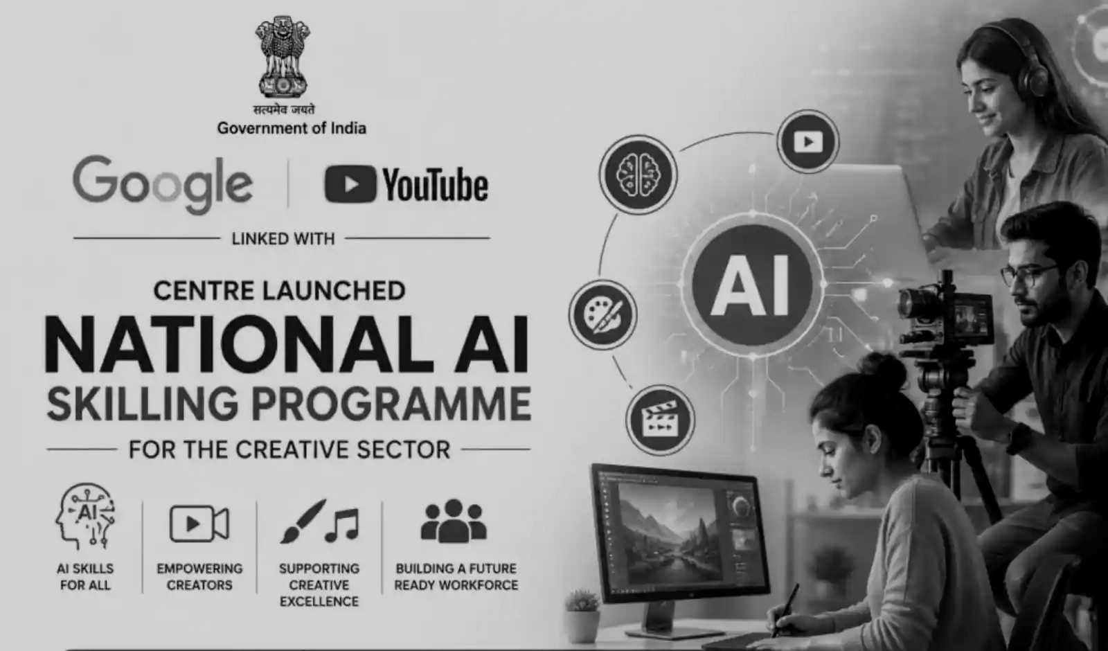 Centre Unveils 15,000 AI Scholarships to Power Media and Creative Industries