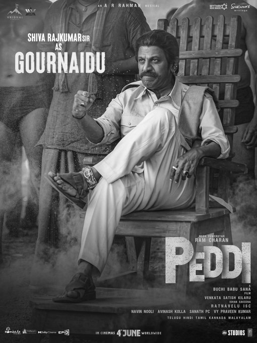 Gournaidu Unleashed: Shiva Rajkumar’s Fierce Look in ‘Peddi’ Dominates Fan Buzz
