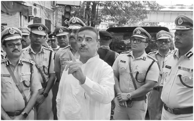Bengal CM Suvendu Adhikari Reviews Park Circus Violence With Kolkata Police