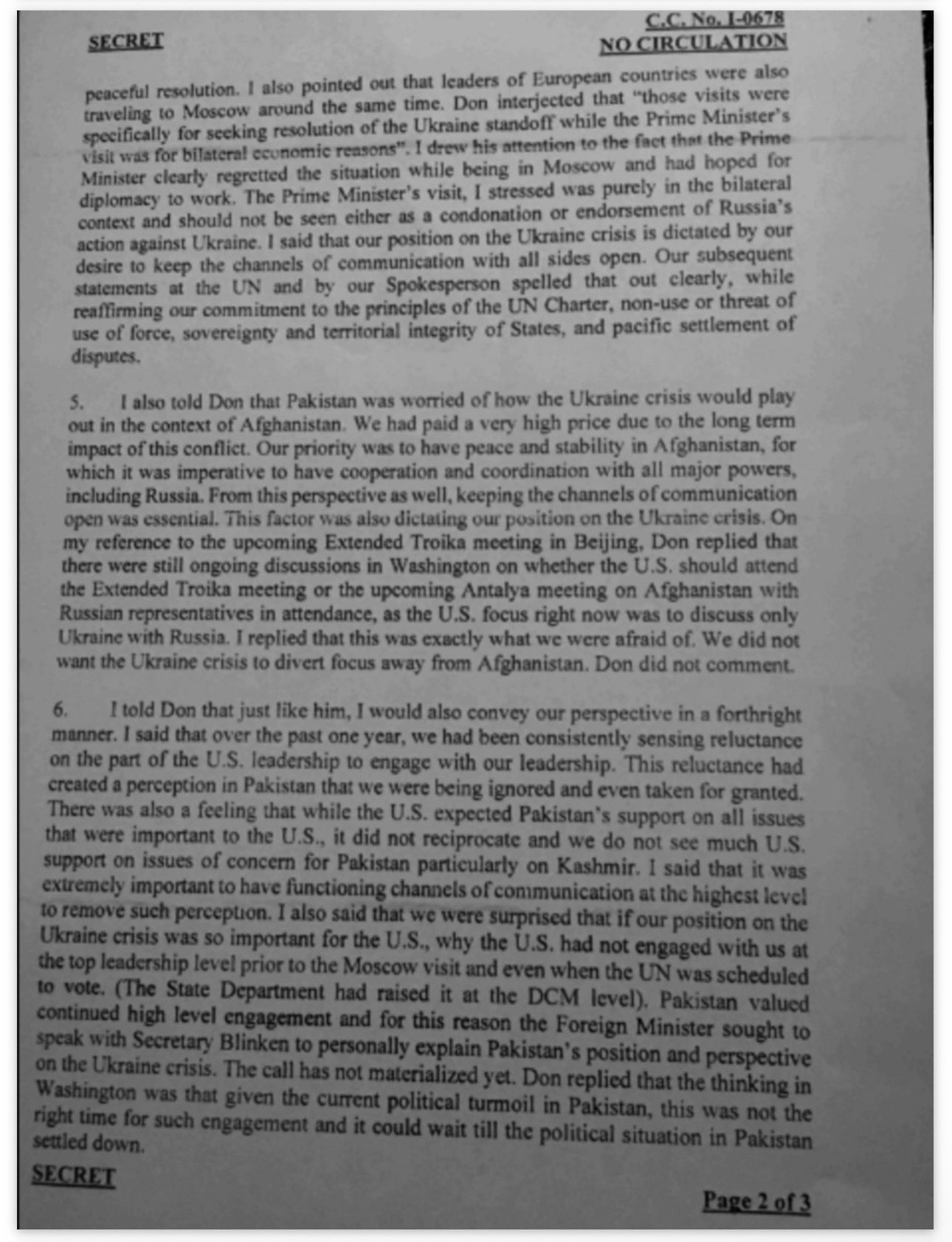 Pakistan's Open Secret: The US Role in Imran Khan's Fall Is Finally on Paper