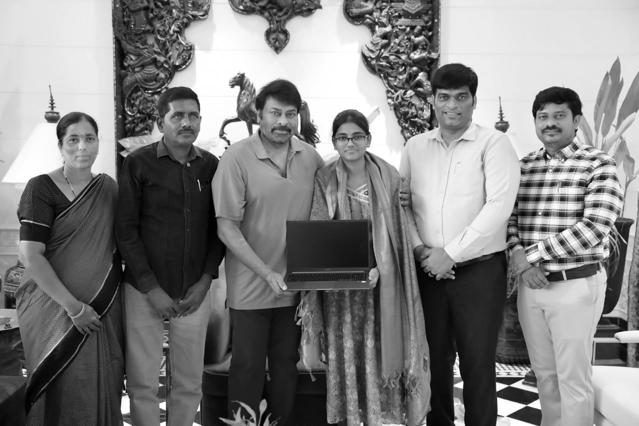 Chiranjeevi Meets TG EAPCET 2026 Topper M. Rushi in Warm Felicitation Moment