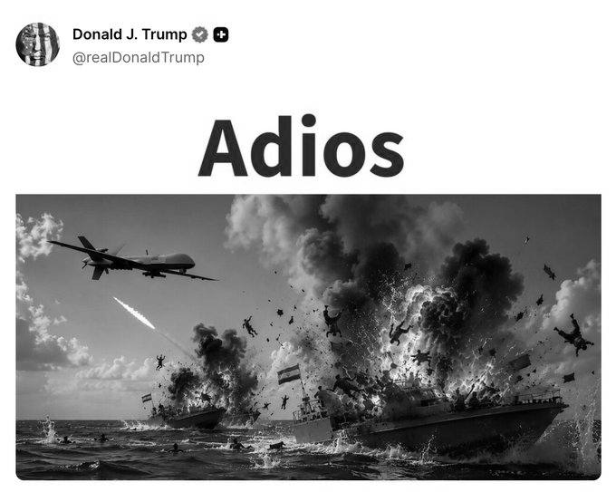 Trump Posts Image Saying ‘Adios’ Amid Ongoing Iran Talks