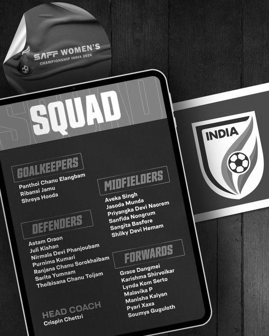 India Announce 23 Member Squad for SAFF Women’s Championship in Goa