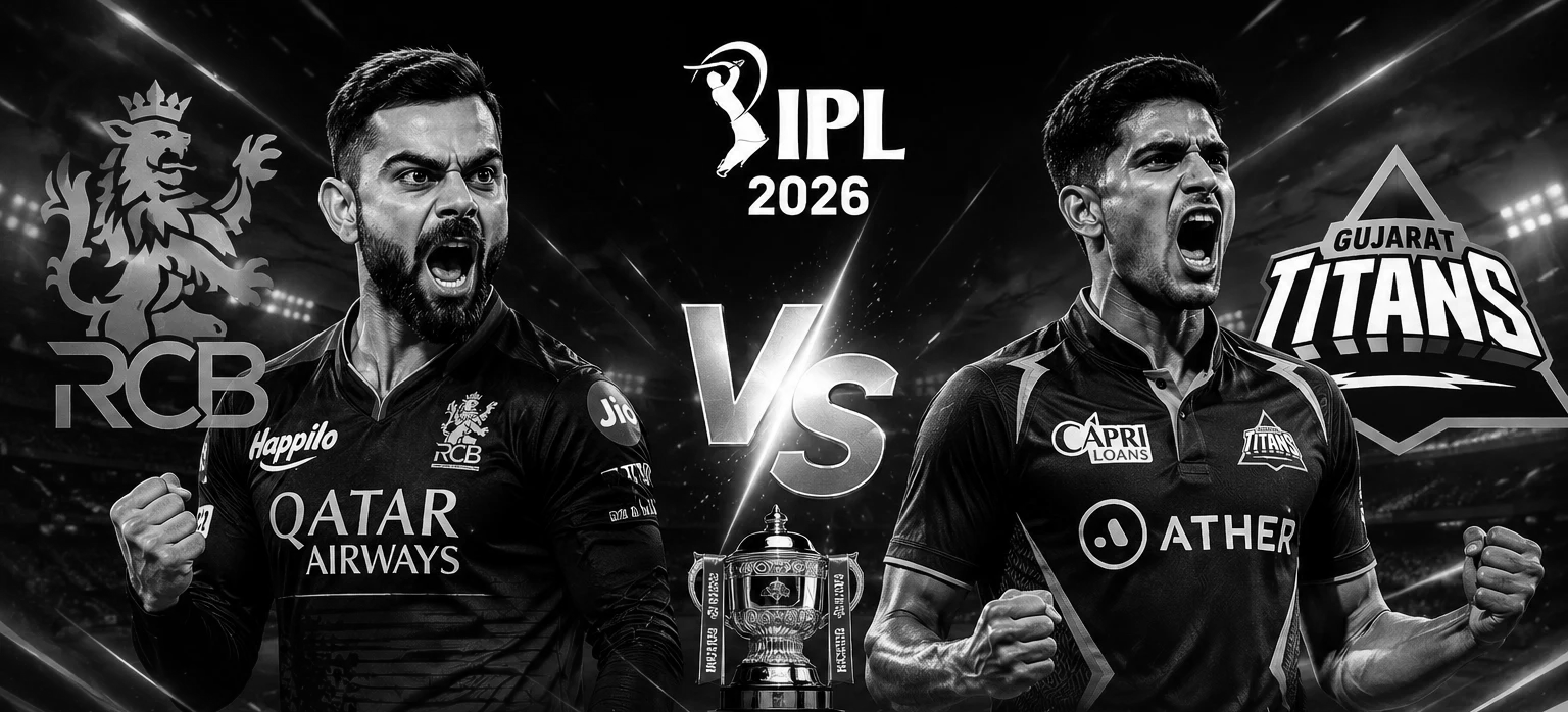 Qualifier 1 Begins: RCB’s Explosive Firepower vs GT’s Suffocating Bowling Unit, Who Has the Edge?