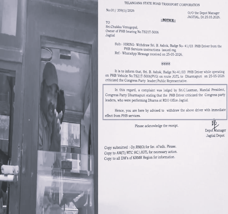 Telangana RTC Driver Faces Suspension Over Remarks on Delayed Paddy Procurement