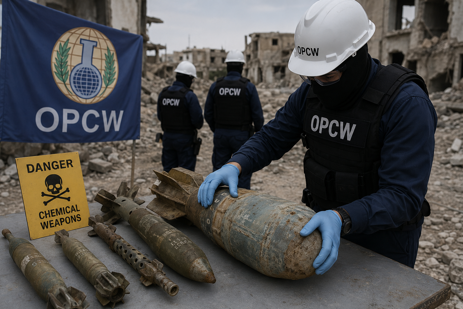 OPCW Finds Dozens of Undeclared Assad-Era Chemical Weapons in Syria