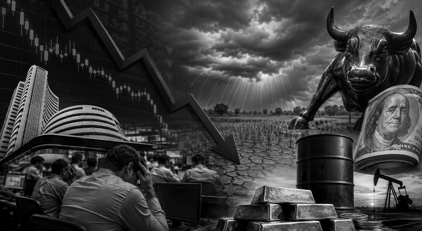 FII Selling, Rupee Volatility and Monsoon Fears Trigger Sharp Market Decline