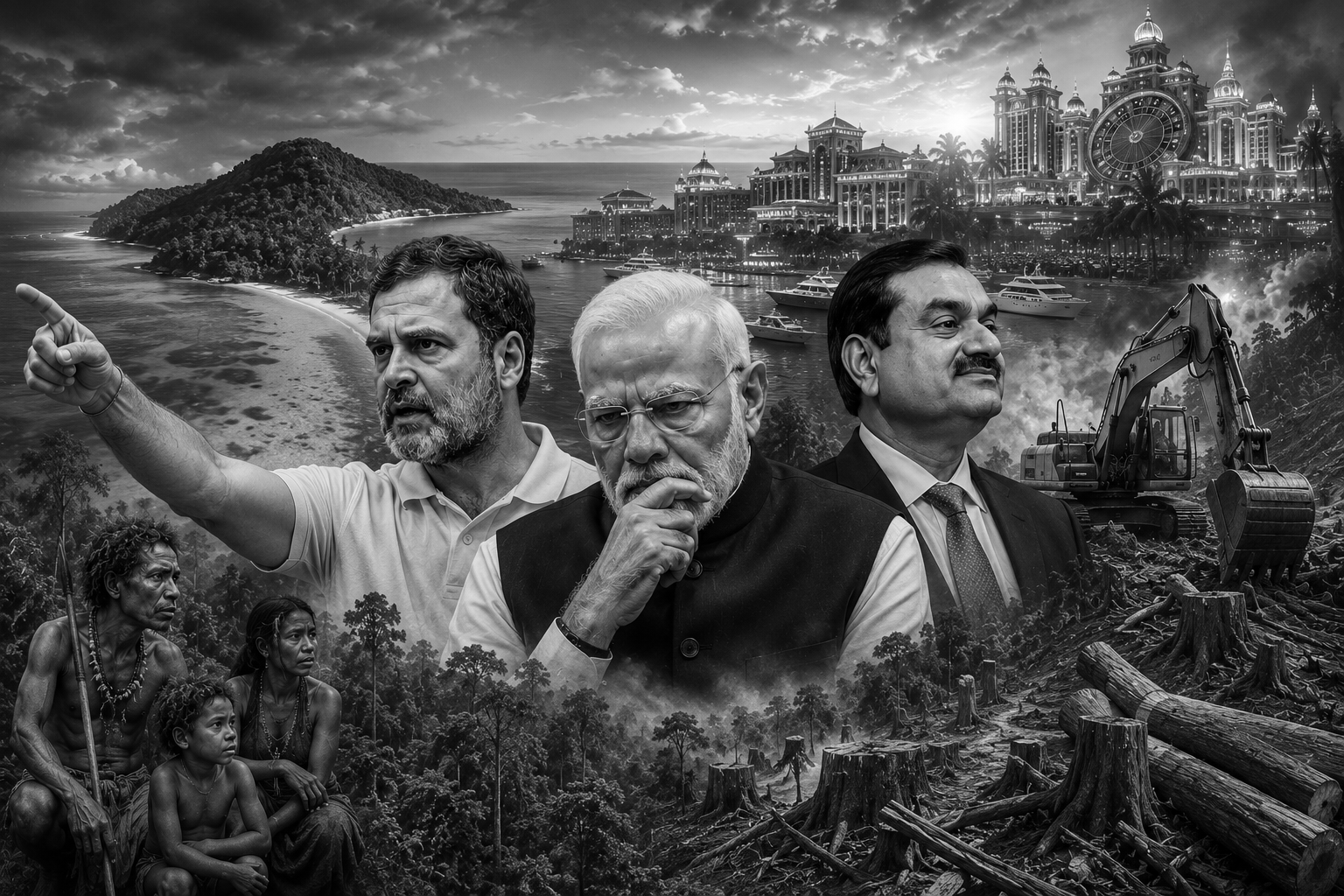 Green Over Greed: Rahul Gandhi Says Modi Is Destroying Great Nicobar and Adani Is Why