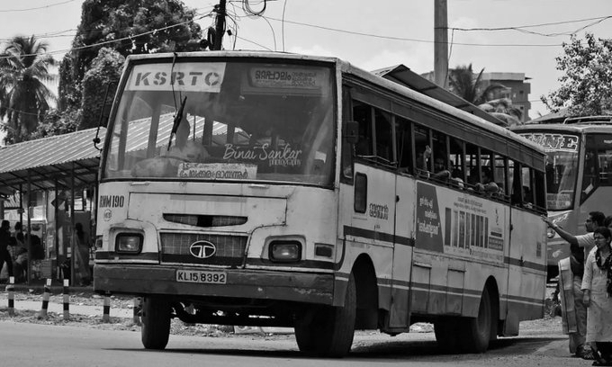 Unidentified Man Steals KSRTC Bus in Palakkad, Damages Shop and House Wall