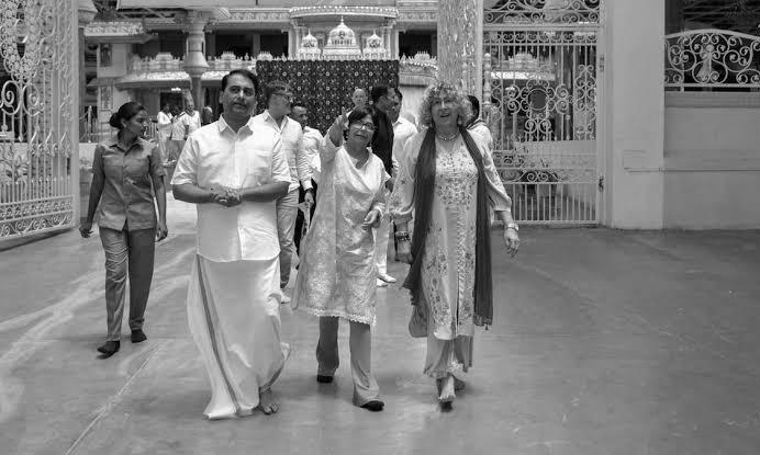 Venezuela’s Acting Prez Delcy Rodríguez Prays at Sri Sathya Sai Baba Mahasamadhi in Puttaparthi on Final Day of India Visit