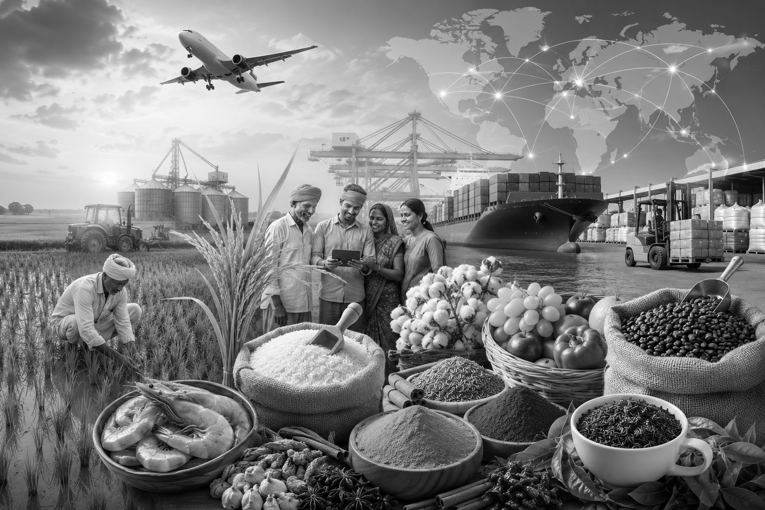 India’s Farm Exports Hit $52.5 Billion: Highlighting Global Reach and MSP Expansion