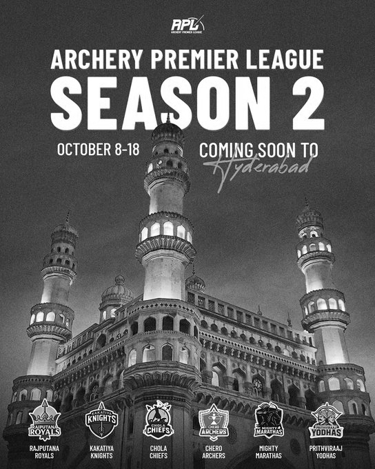 Hyderabad To Host Archery Premier League Season 2 From October 8-18